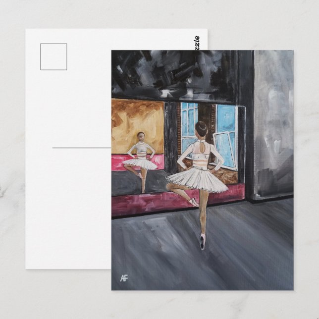 Postal Pintura Solitary Grace de Alfred Fox (Anverso / Reverso)