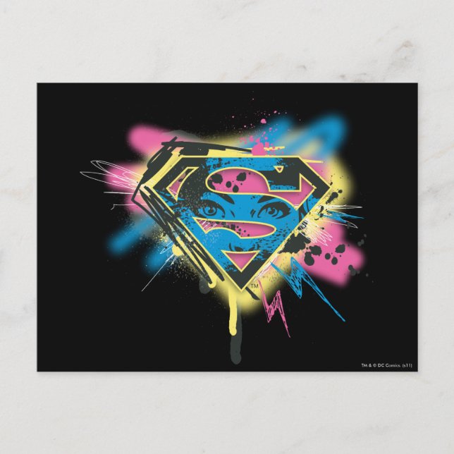 Postal Pintura superchica y derrames (Anverso)