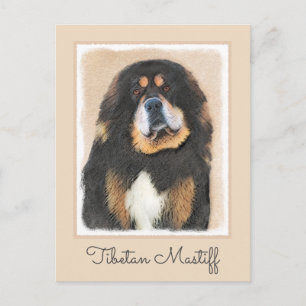Postal Pintura tibetana de escaramuzas - Arte de perros o
