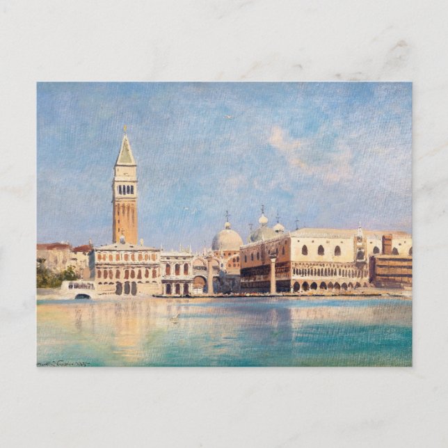 Postal Pintura vintage de Venecia (Anverso)