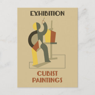 Postal Pinturas cubistas de exposición