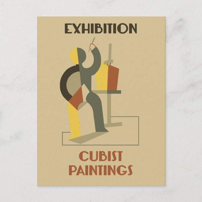 Postal Pinturas cubistas de exposición (Anverso)