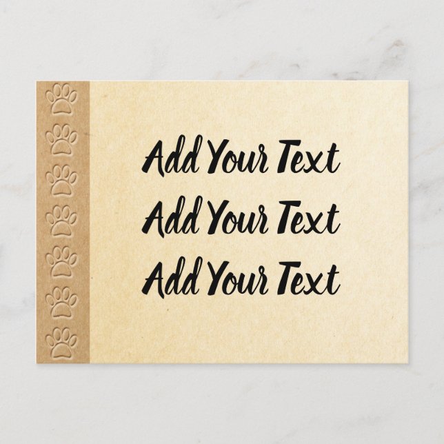 Postal Pinturas De Papel De Perro Con Textura De Papel Gr (Anverso)