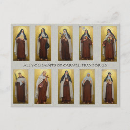 Postal Pinturas de santos de carmelitos religiosos sacerd