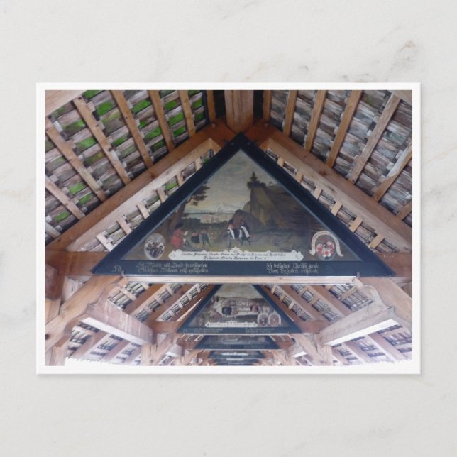 Postal pinturas del puente de la capilla (Anverso)