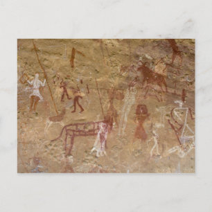 Postal Pinturas rupestres prehistóricas, Akakus, Sahara