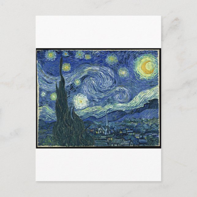 Postal Pinturas Van Gogh: Starry Night Van Gogh (Anverso)
