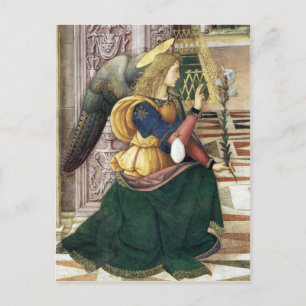 Postal Pinturicchio del navidad del ángel del