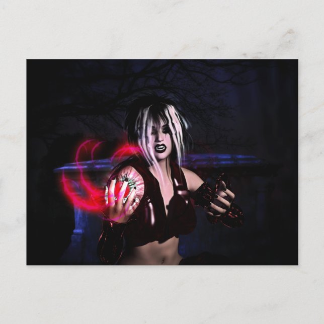 Postal Pinup Chicas góticos de Strigori Magick (Anverso)
