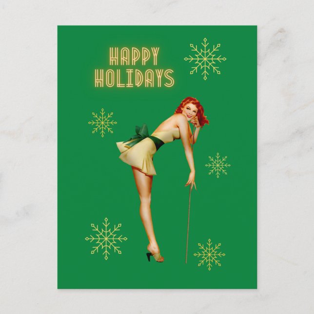 Postal Pinup Vintage Christmas (Anverso)