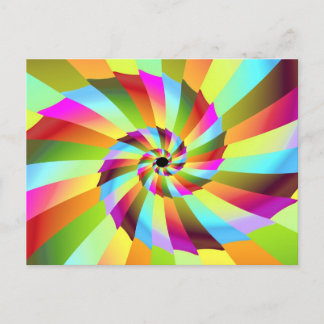 Postal PinWheel 6 Arte Fractal Fino