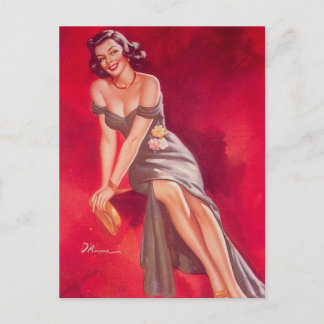 Postal Pinza de época para arte chica