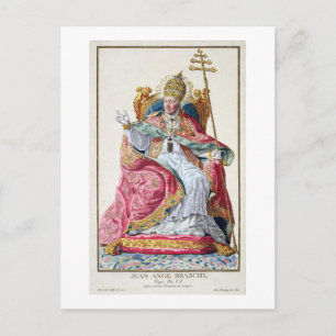 Postal Pío VI (1717-99) de "Receuil des Estampes,