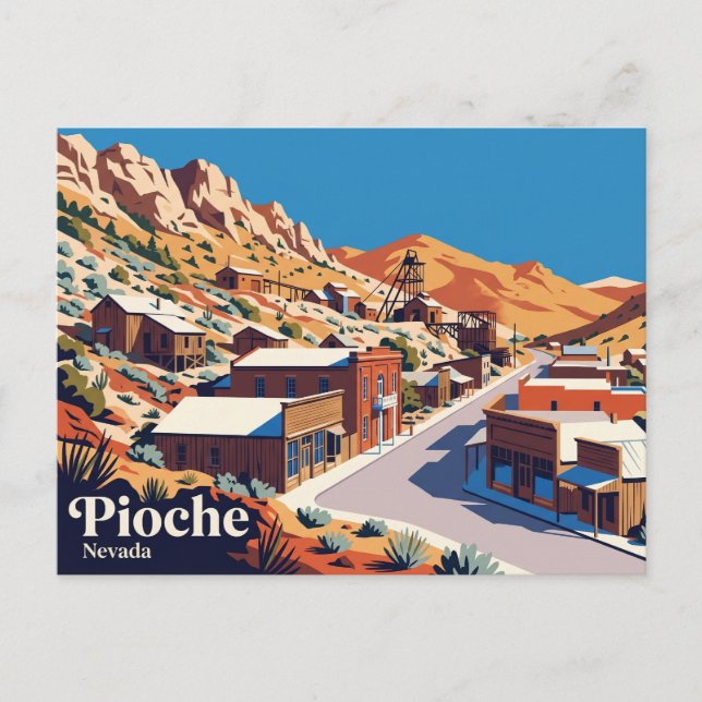 Postal Pioche EE. UU. (Anverso)