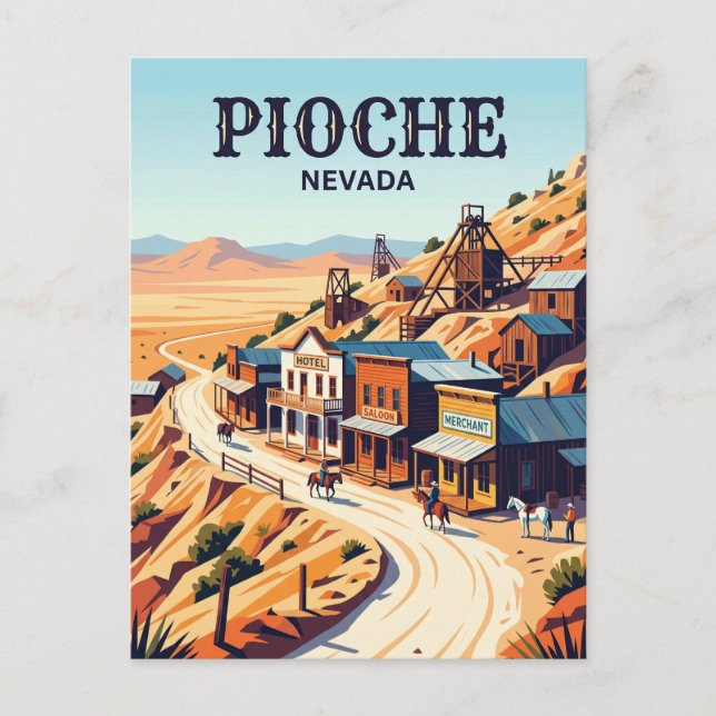Postal Pioche EE. UU. (Anverso)