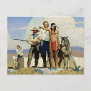 Postal Pioneros del arte occidental por NC Wyeth