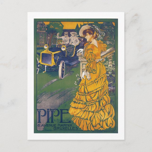 Postal Pipe Automobile - Anuncio belga vintage (Anverso)