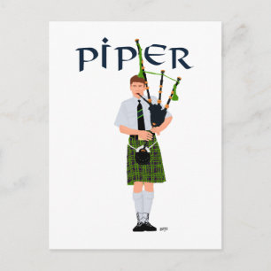 Postal PIPER Cuadros Verdes