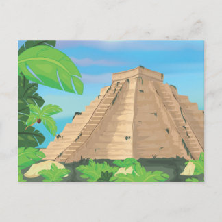 Postal Pirámide Azteca