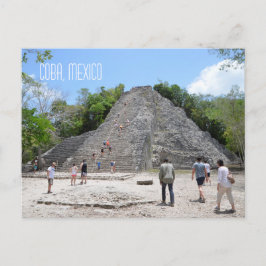 Postal Pirámide Coba Ruinas Mayas Península de Yucatán Mé