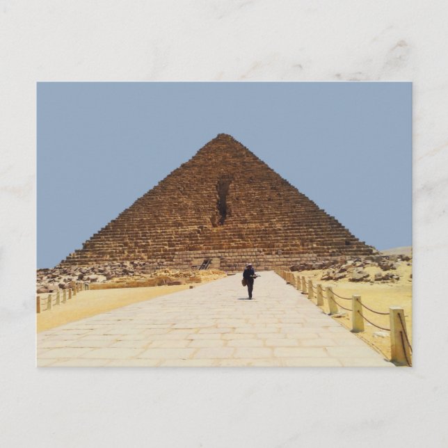 Postal Pirámide de Menkaure en la meseta de Giza (Anverso)
