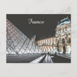 Postal Pirámide de parís de cristal de Louvre