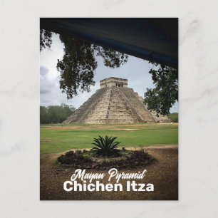 Postal Pirámide maya CHICHEN ITZA Recordatorio de viaje