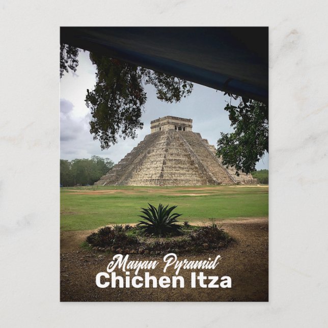 Postal Pirámide maya CHICHEN ITZA Recordatorio de viaje (Anverso)