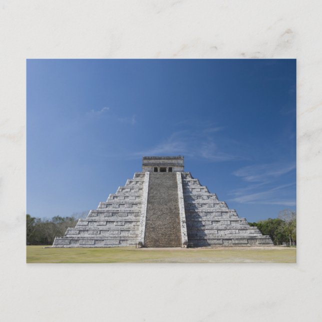 Postal Pirámide maya, mañana en marzo (Anverso)