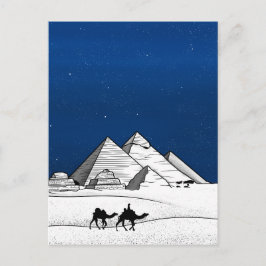 Postal Pirámide negra y blanca Egipto
