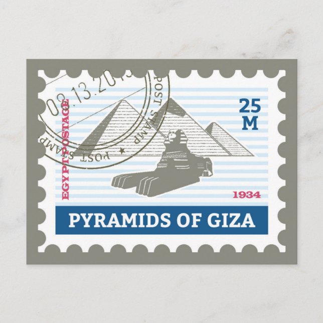 Postal Pirámides de Giza (Anverso)