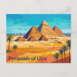 Postal Pirámides de Giza Egipto