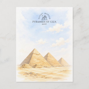 Postal Pirámides de Giza Egipto   Arquitectura Paisaje