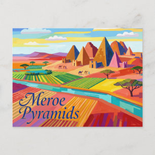 Postal Pirámides de Meroe Sudán