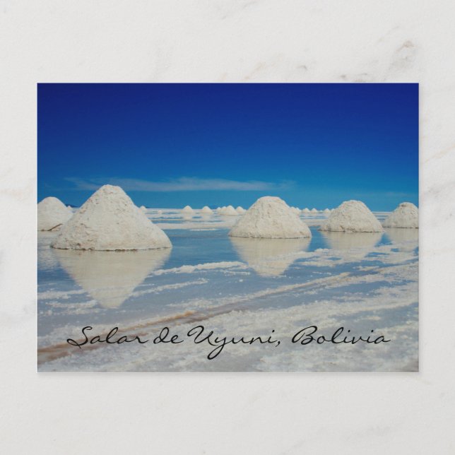 Postal pirámides de sal de uyuni (Anverso)