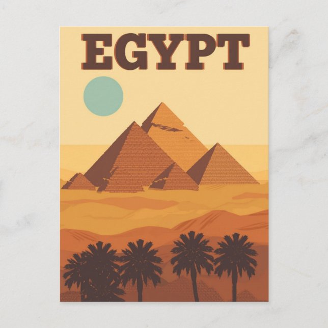 Postal Pirámides del desierto de Egipto (Anverso)