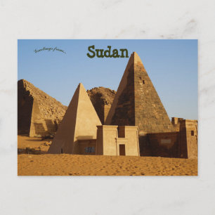 Postal Pirámides nubias Meroe Sudán