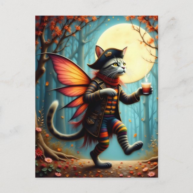 Postal Pirata adorable Kitty Hada  (Anverso)
