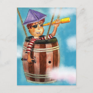 Postal Pirata Boy Viajando