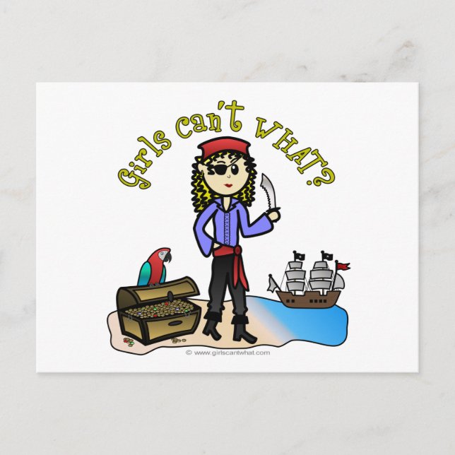 Postal Pirata Chica rubio (Anverso)