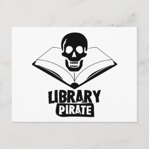 Postal Pirata de biblioteca