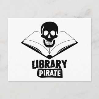 Postal Pirata de biblioteca