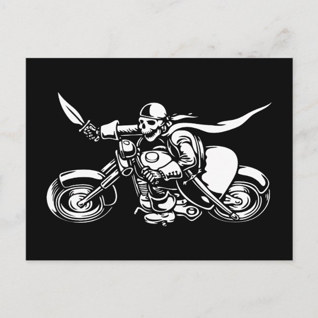 Postal Pirata de carretera -bw (Anverso)