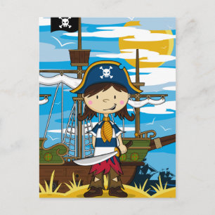 Postal pirata de Chica lindo