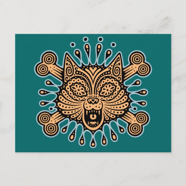 Postal Pirata de gato azucarero (Anverso)