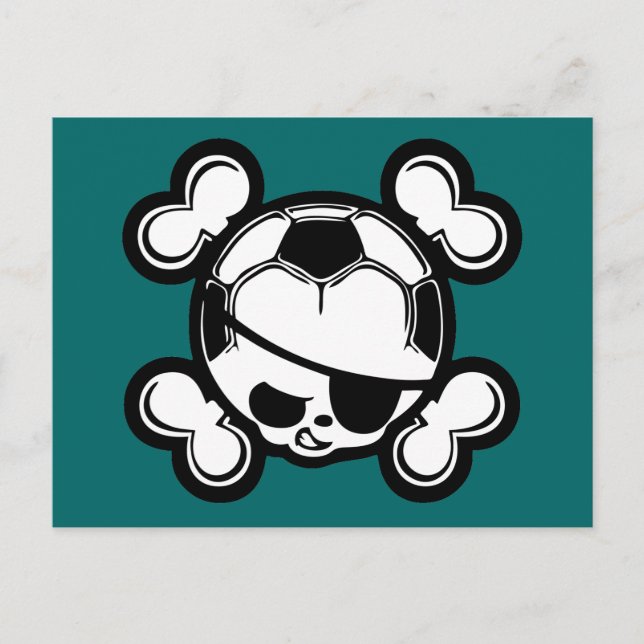 Postal Pirata infantil de fútbol (Anverso)