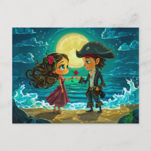 Postal Pirata se casa con su novia en la playa