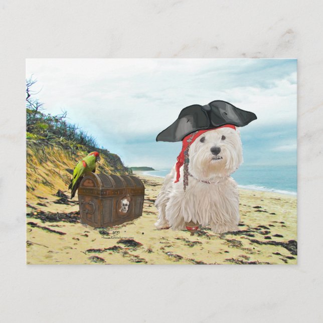 Postal Pirata Westie (Anverso)