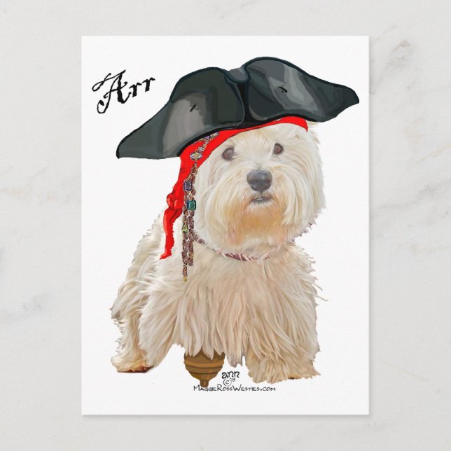 Postal Pirata Westie (Anverso)