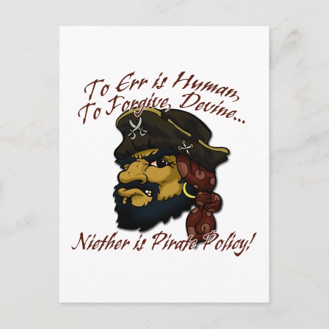 Postal ¡Piratas! (Anverso)